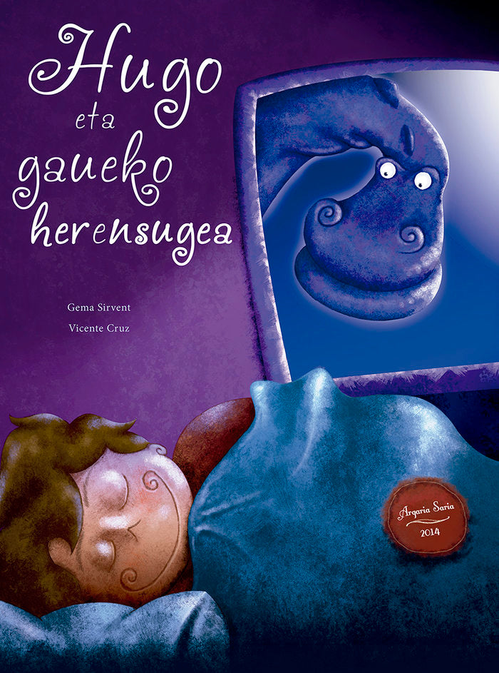 Hugo eta gaueko herensugea, de Sirvent, Gema | portada del libro