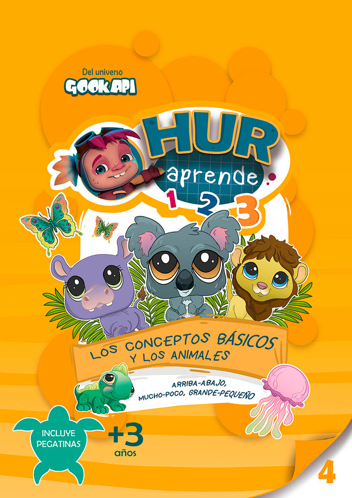 HUR APRENDE 4. LOS CONCEPTOS BÁSICOS Y LOS ANIMALES, de BEREIKUA BARINAGARREMENTERIA | portada del libro