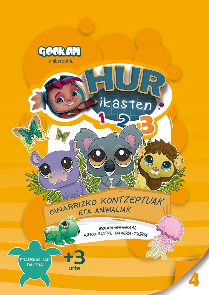 Hur ikasten 4. Oinarrizko kontzeptuak eta animaliak, de BEREIKUA BARINAGARREMENTERIA, LEIRE | portada del libro