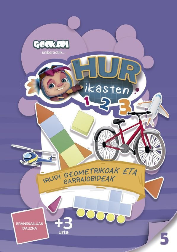 Hur ikasten 5. Irudi geometrikoak eta garraiobideak, de BEREIKUA BARINAGARREMENTERIA, LEIRE | portada del libro