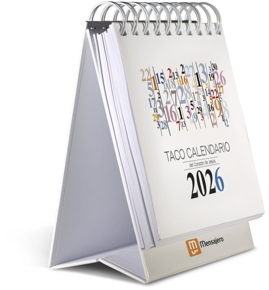 TACO 2026 CALENDARIO DEL CORAZON DE JESUS MESA - NUMEROS | portada del libro