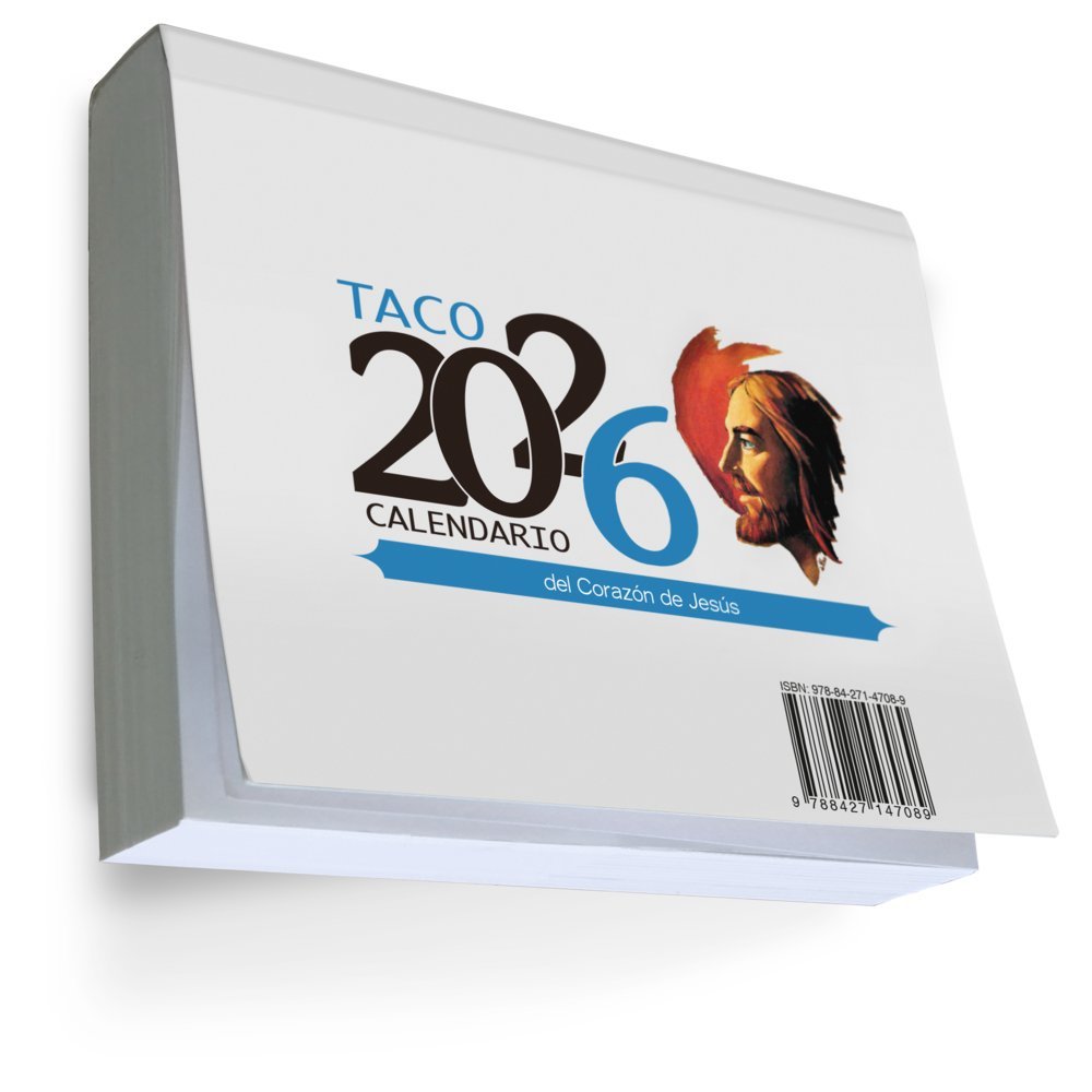 TACO 2026 CALENDARIO DEL CORAZON DE JESUS NOTAS SIN SOPORTE | portada del libro