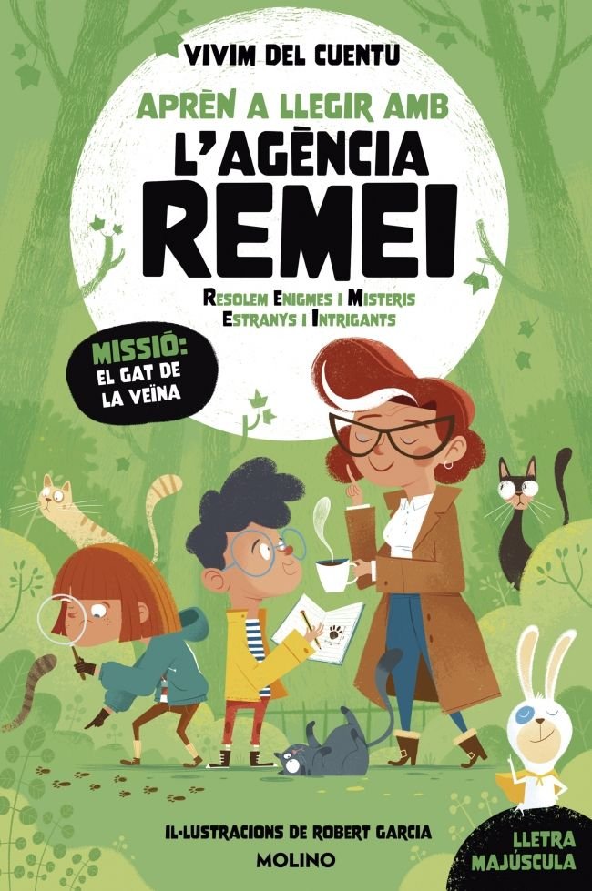 Missió: el gat de la veïna (Aprèn a llegir amb l'Agència REMEI  2), de VIVIM DEL CUENTU | portada del libro