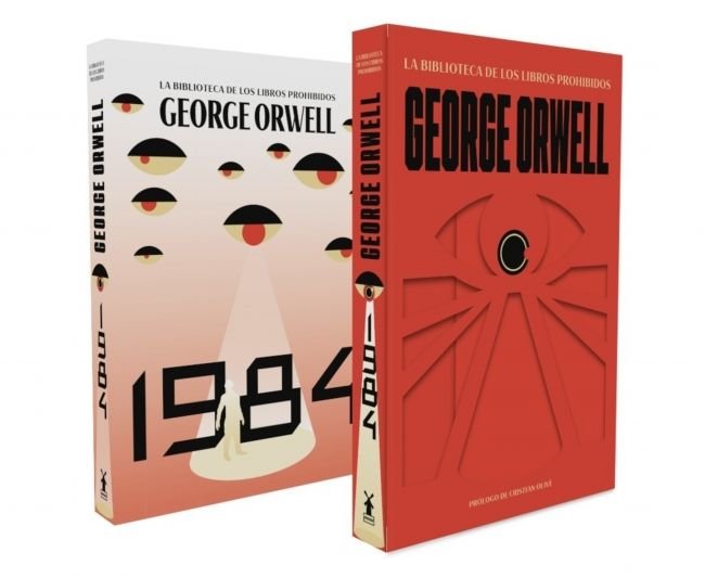 1984 (edición especial con sobrecubierta troquelada) (La biblioteca de los libros prohibidos), de GEORGE ORWELL | portada del