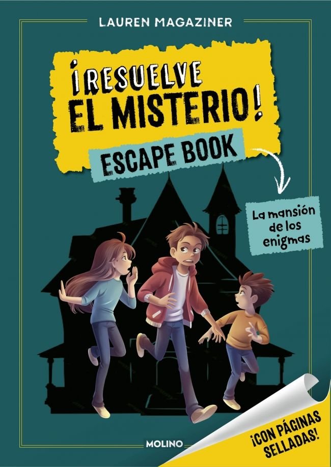 La mansión de los enigmas (¡Resuelve el misterio! Escape Book  1), de LAUREN MAGAZINER | portada del libro