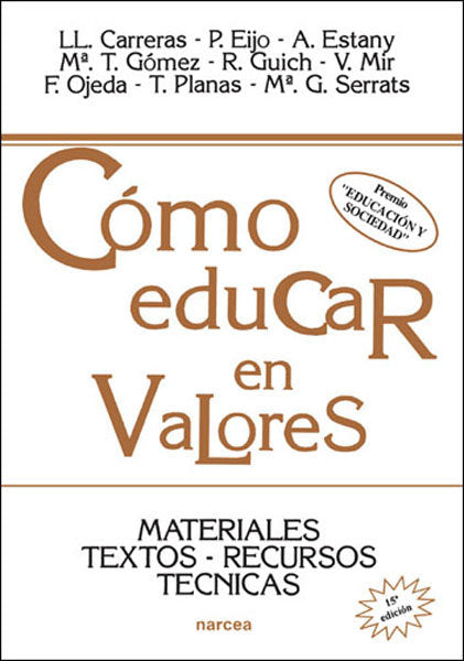 Cómo educar en valores, de Carreras i Sureda, Llorénç | portada del libro