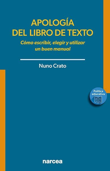 APOLOGIA DEL LIBRO DE TEXTO, de CRATO, NUNO | portada del libro