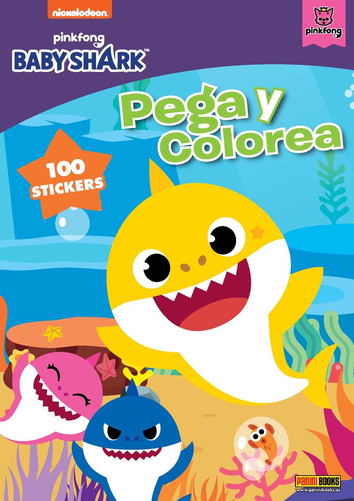 PEGA Y COLOREA BABY SHARK, de VV.AA | portada del libro