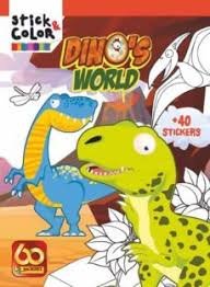 STICK&COLOR DINOS WORLD, de A.A.V.V. | portada del libro