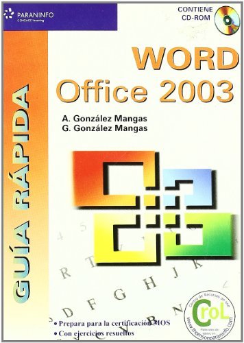 Guía rápida. Word Office 2003, de GONZÁLEZ MANGAS, ANTONIA | portada del libro