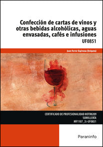 Confección de cartas de vinos y otras bebidas alcohólicas, aguas envasadas, cafés e infusiones, de FERRER ESPINOSA, JUAN | po
