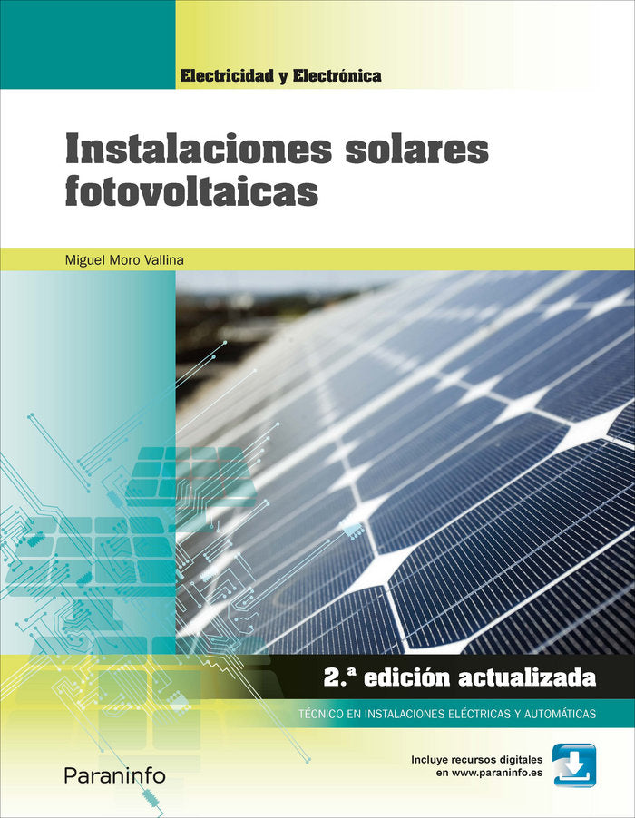 Instalaciones solares fotovoltaicas 2ª edición, de MORO VALLINA, MIGUEL | portada del libro