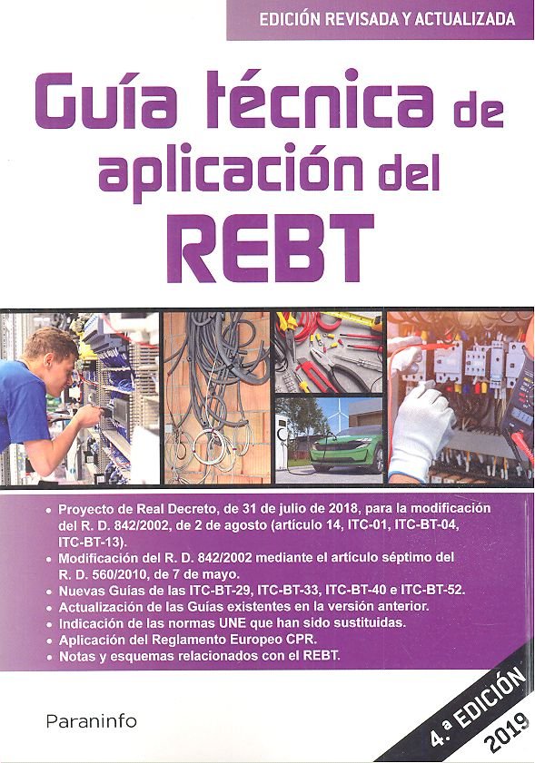 019 GUIA TECNICA DE APLICACION DEL REBT 4ªED. | portada del libro
