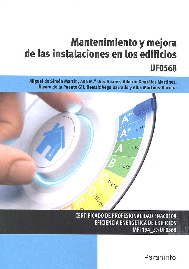 Mantenimiento y mejora de las instalaciones en los edificios, de DIEZ SUÁREZ, ANA MARÍA | portada del libro