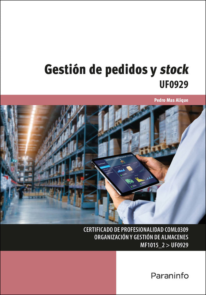 UF0929 GESTION DE PEDIDOS Y STOCK, de MAS ALIQUE, PEDRO | portada del libro