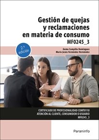 GESTION DE QUEJAS Y RECLAMACIONES EN MATERIA DE CONSUMO, de CAMPIÑA DOMINGUEZ, GEMA | portada del libro