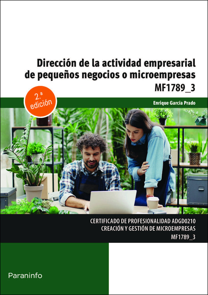 DIRECCION DE LA ACTIVIDAD EMPRESARIAL DE PEQUEÑOS NEGOCIOS O, de GARCIA PRADO, ENRIQUE | portada del libro