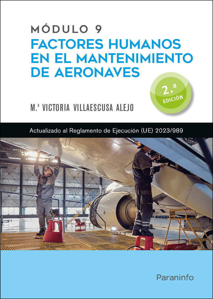 MODULO 9. FACTORES HUMANOS EN EL MANTENIMIENTO DE AERONAVES 2.ª EDICION, de VILLAESCUSA ALEJO, VICTORIA | portada del libro