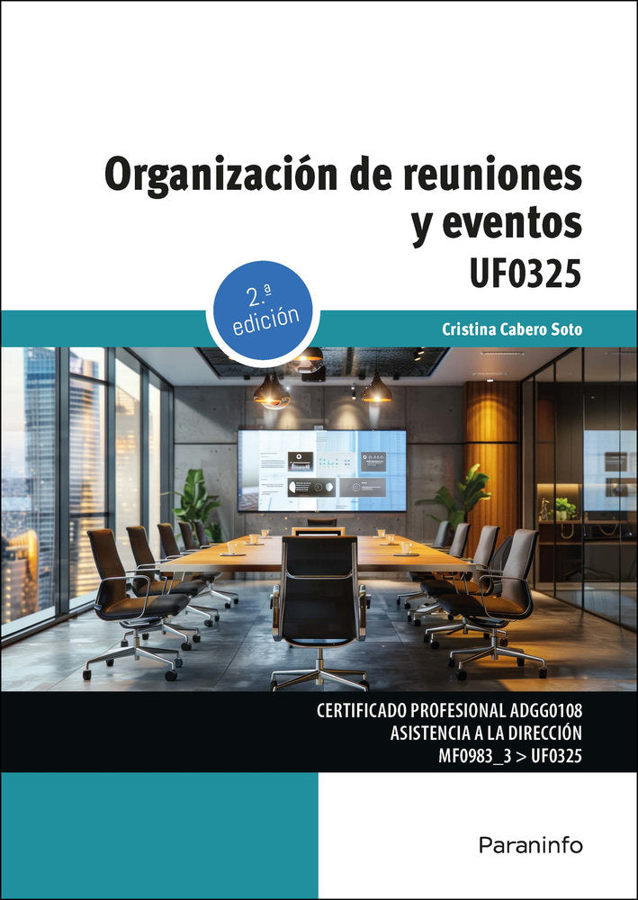 ORGANIZACION DE REUNIONES Y EVENTOS, de CABERO SOTO LUISA CRISTINA | portada del libro