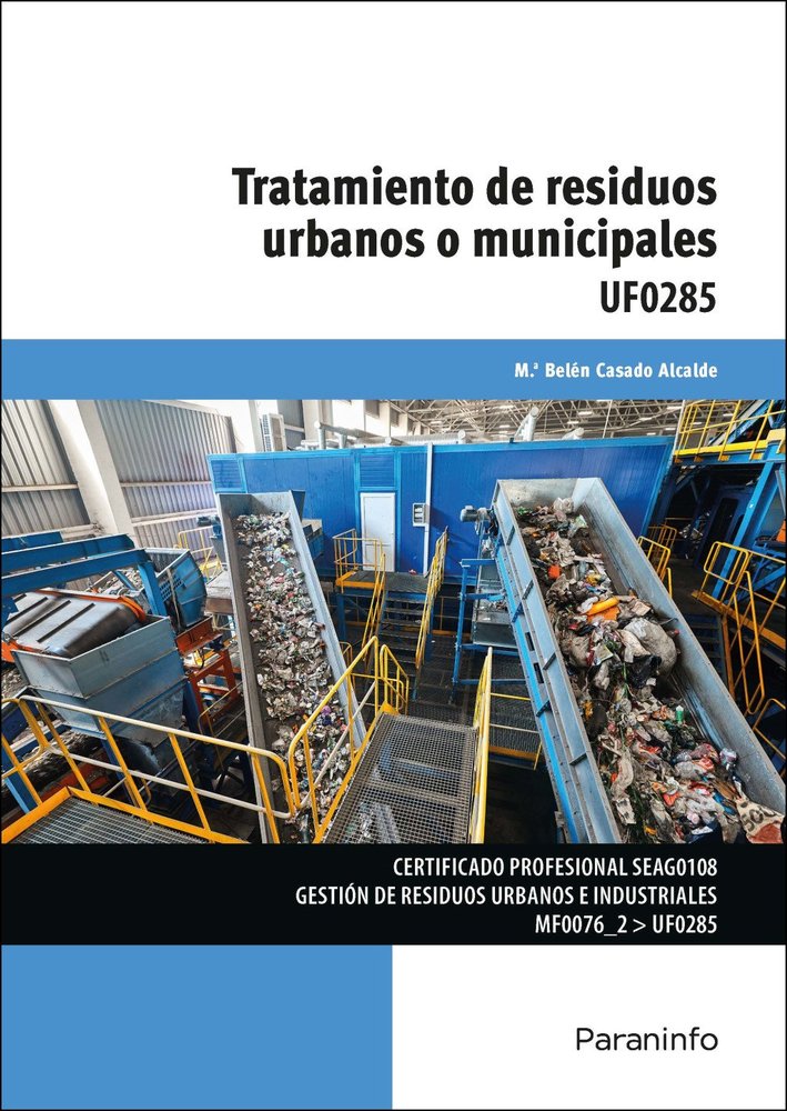 TRATAMIENTO DE RESIDUOS URBANOS O MUNICIPALES, de CASADO ALCALDE, M.ª BELEN | portada del libro