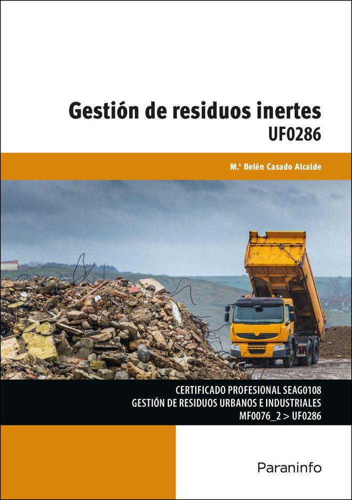 GESTION DE RESIDUOS INERTES, de CASADO ALCALDE, M.ª BELEN | portada del libro