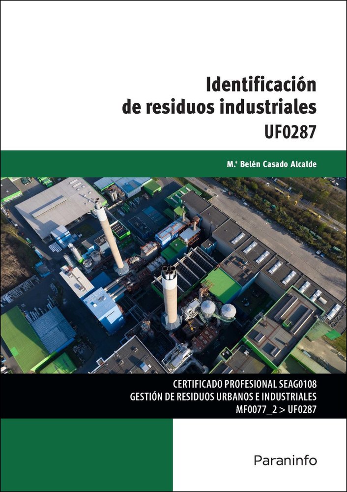 IDENTIFICACION DE RESIDUOS INDUSTRIALES, de CASADO ALCALDE, M.ª BELEN | portada del libro