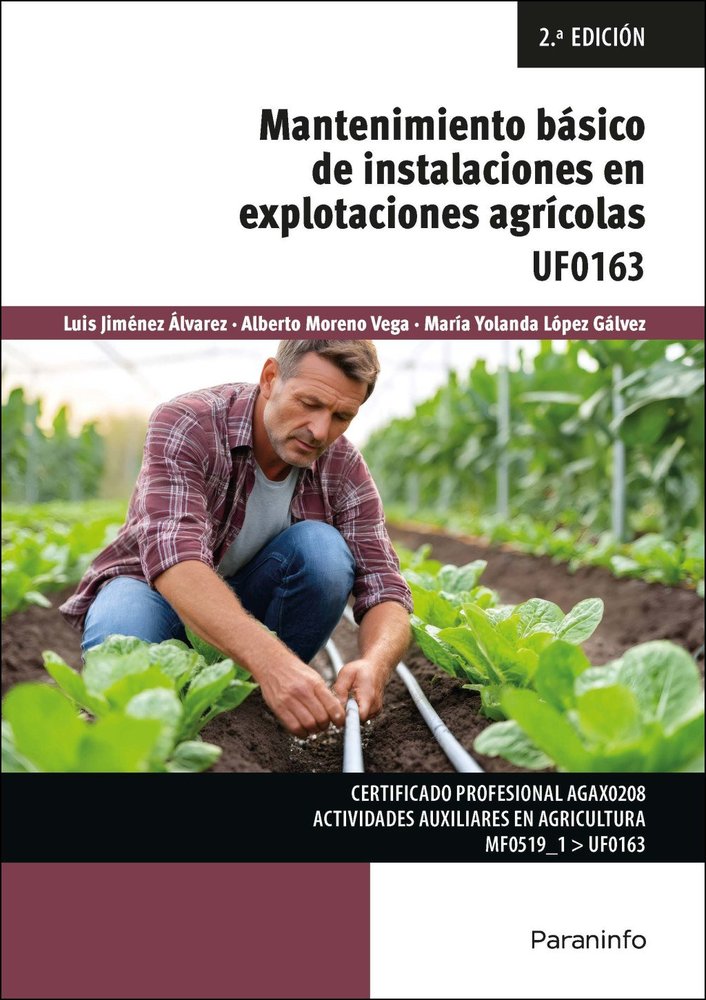 MANTENIMIENTO BASICO DE INSTALACIONES EN EXPLOTACIONES AGRARIAS, de JIMENEZ ALVAREZ, LUIS | portada del libro