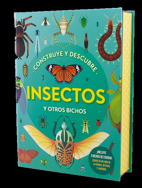 CONSTRUYE Y DESCUBRE INSECTOS Y OTROS BICHOS | portada del libro