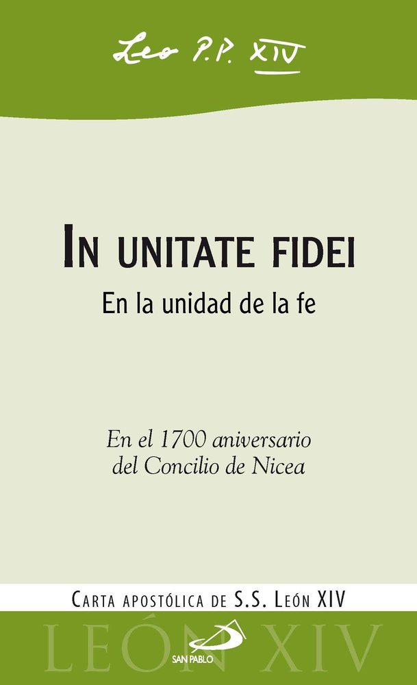 IN UNITATE FIDEI, de LEON XIV, PAPA | portada del libro