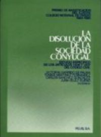 La disolución de la sociedad conyugal, de GARRIDO DE PALMA, VICTOR MANUEL | portada del libro