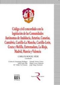 Código civil concordado con la legislación de las Comunidades Autónomas, de de Amunátegui Rodríguez, Cristina | portada del l