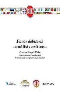 Favor debitoris, de Rogel Vide, Carlos | portada del libro