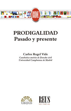 Prodigalidad. Pasado y presente, de ROGEL VIDE, CARLOS | portada del libro