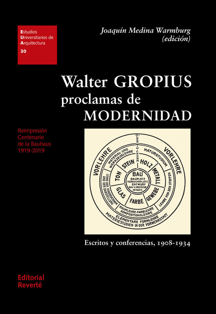 Walter Gropius. Proclamas de modernidad (EUA30), de Medina Warmburg, Joaquín | portada del libro