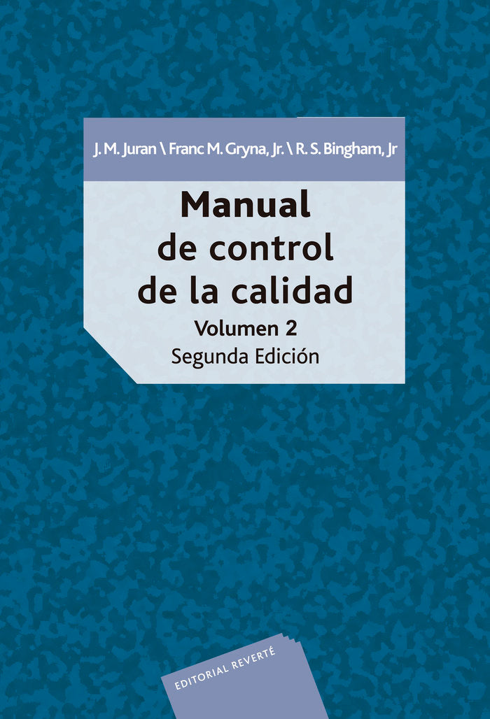 Manual de control de la calidad. Vol. 2 ., de Juran, J. M. | portada del libro