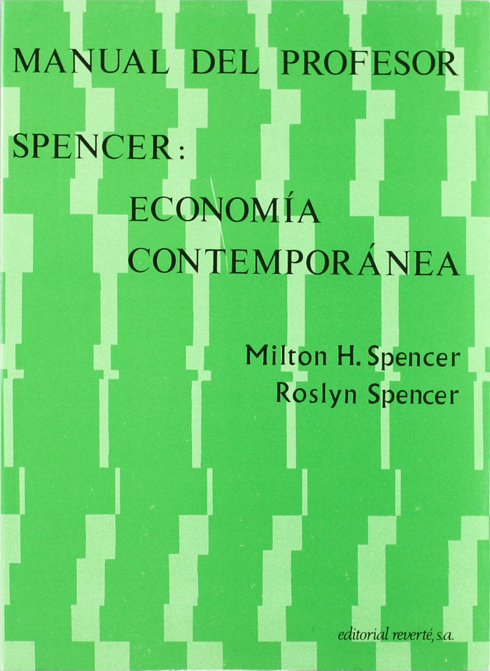 Manual del profesor. Economía contemporánea, de Spencer, Milton H. | portada del libro