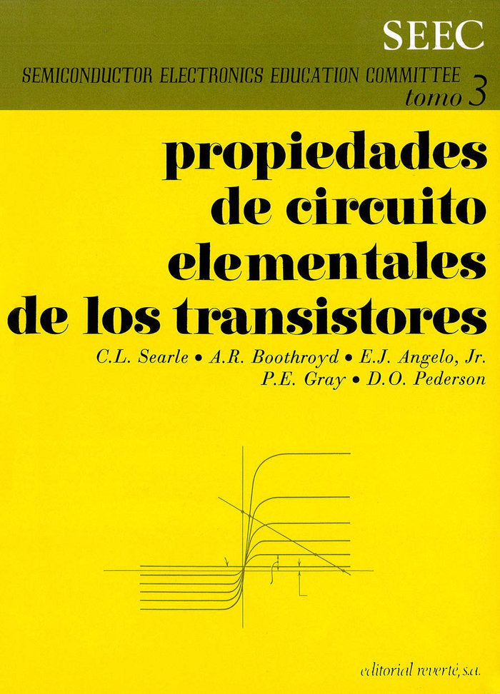 Propiedades de circuito elementales de los transistores Tomo III, de S.E.E.C. | portada del libro