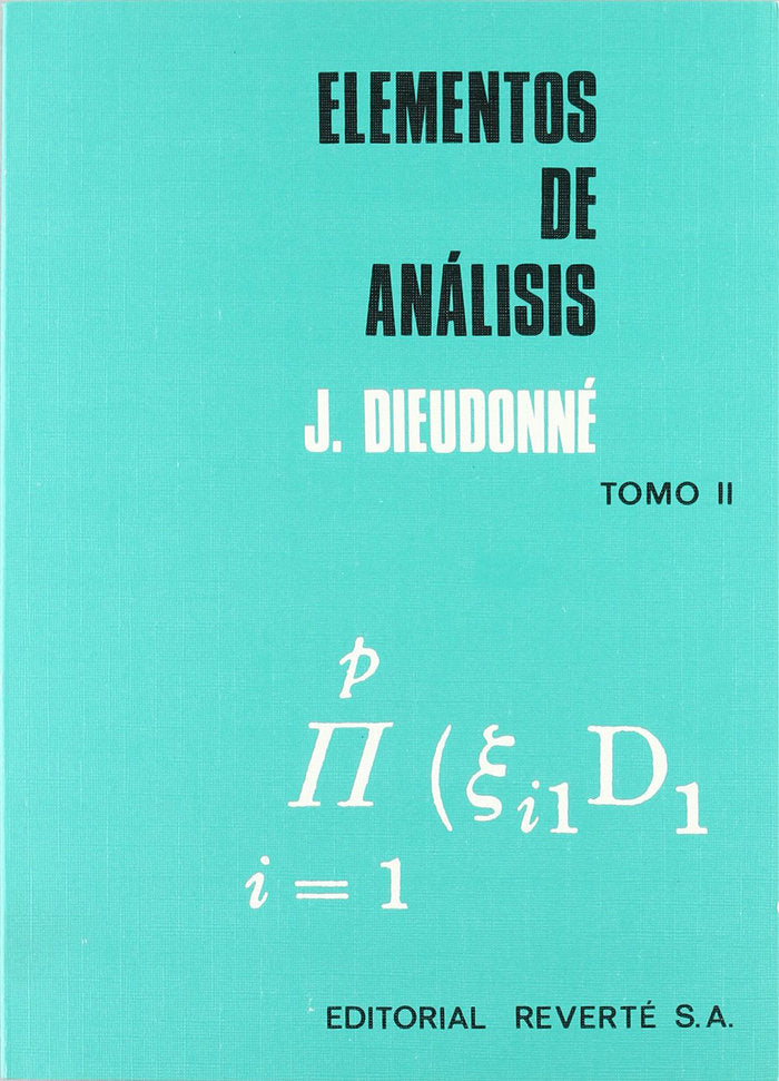 Elementos de análisis. II, de Dieudonné, Jean | portada del libro
