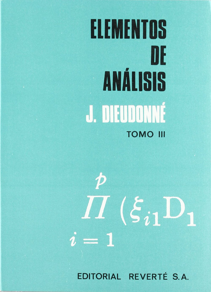 Elementos de análisis. III, de Dieudonné, Jean | portada del libro
