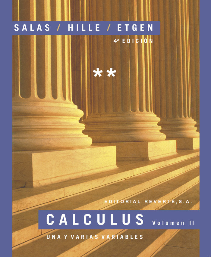 Calculus Una y varias variables 4a. ed. Vol. II, de Salas, Saturnino L. | portada del libro