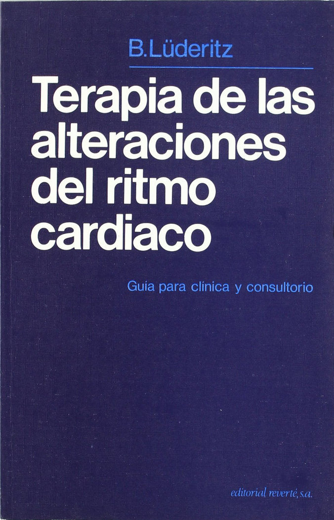 Terapia de alteraciones de ritmo cardiaco, de Lüderitz, B. | portada del libro