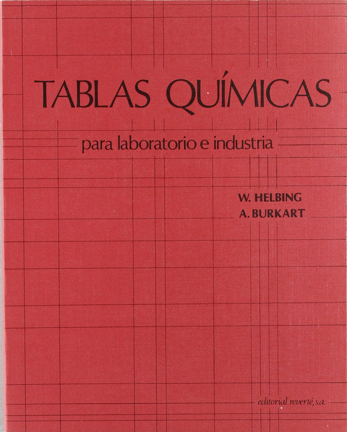 Química. Tablas para laboratorio e industria, de Helbing, W. | portada del libro