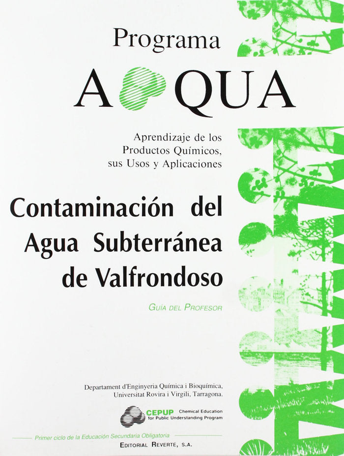 Contaminación del agua subterranea de Valfrondoso g/p, de APQUA | portada del libro