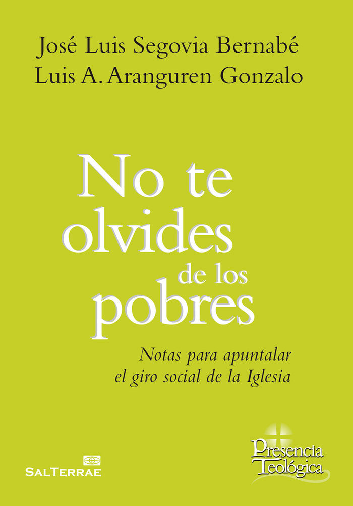 No te olvides de los pobres, de Segovia Bernabé, Jose LUis | portada del libro