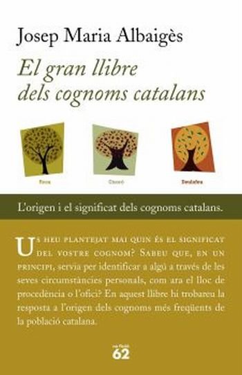 El gran llibre dels cognoms catalans, de Albaigès | portada del libro
