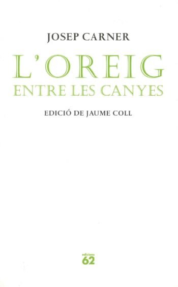L'oreig entre les canyes, de Carner Puigoriol | portada del libro