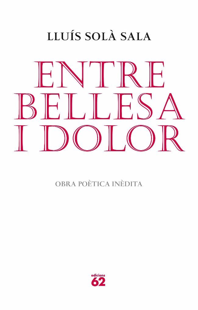 Entre bellesa i dolor, de Solà Sala | portada del libro