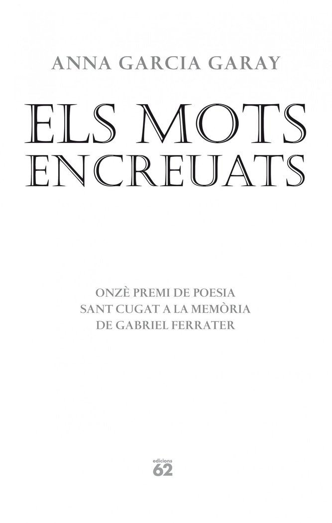 Els mots encreuats, de García Garay | portada del libro