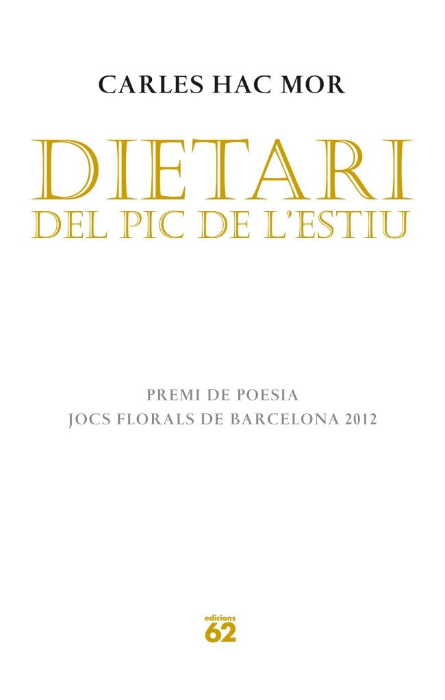 Dietari del pic de l'estiu, de Hac Mor, Carles | portada del libro