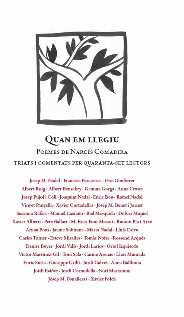 Quan em llegiu, de Comadira Moragriega | portada del libro